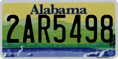 AL license plate 2AR5498