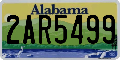 AL license plate 2AR5499