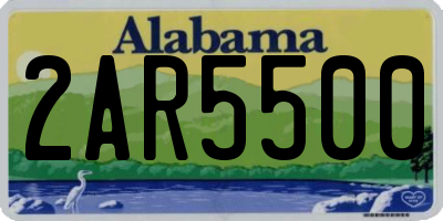 AL license plate 2AR5500