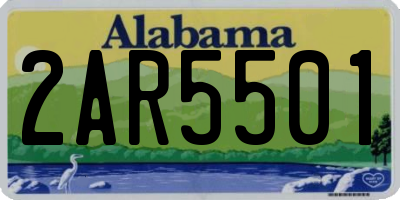 AL license plate 2AR5501