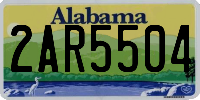 AL license plate 2AR5504