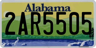 AL license plate 2AR5505