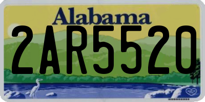 AL license plate 2AR5520