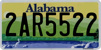AL license plate 2AR5522