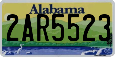 AL license plate 2AR5523