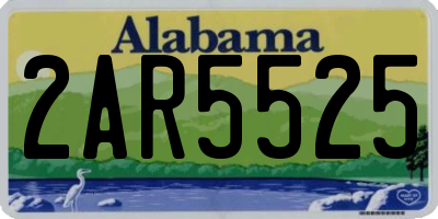 AL license plate 2AR5525
