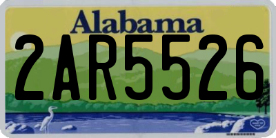 AL license plate 2AR5526