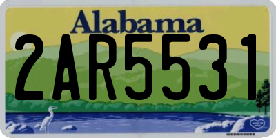 AL license plate 2AR5531