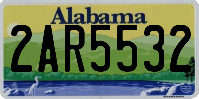 AL license plate 2AR5532