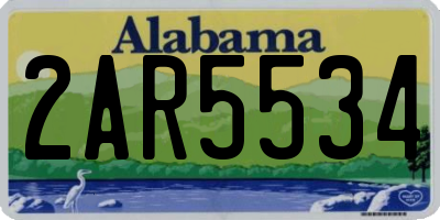 AL license plate 2AR5534