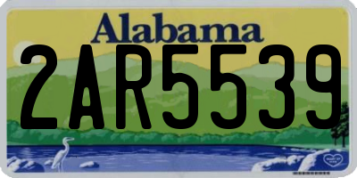 AL license plate 2AR5539