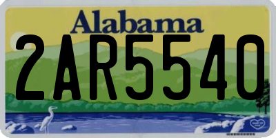 AL license plate 2AR5540