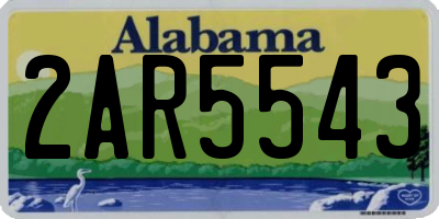 AL license plate 2AR5543