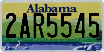 AL license plate 2AR5545