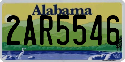 AL license plate 2AR5546