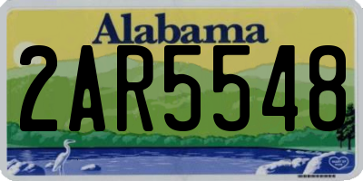 AL license plate 2AR5548