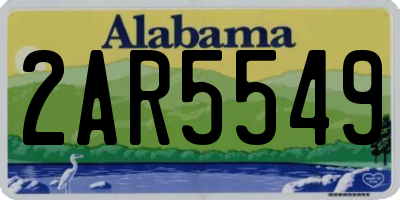 AL license plate 2AR5549