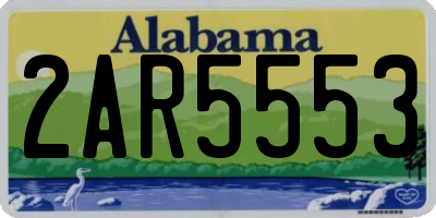 AL license plate 2AR5553
