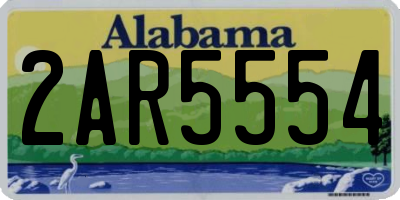 AL license plate 2AR5554