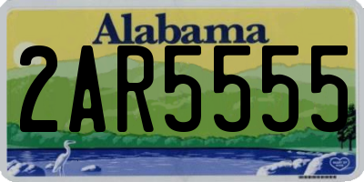 AL license plate 2AR5555