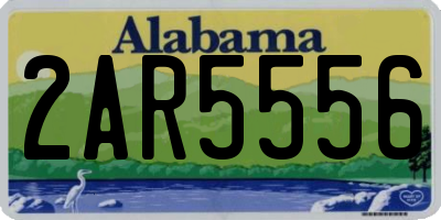AL license plate 2AR5556