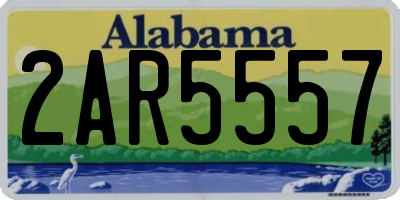AL license plate 2AR5557