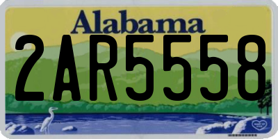 AL license plate 2AR5558