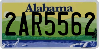 AL license plate 2AR5562