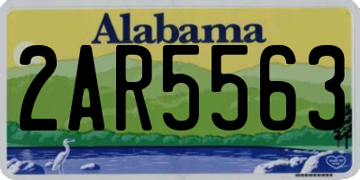AL license plate 2AR5563