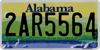 AL license plate 2AR5564