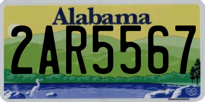 AL license plate 2AR5567