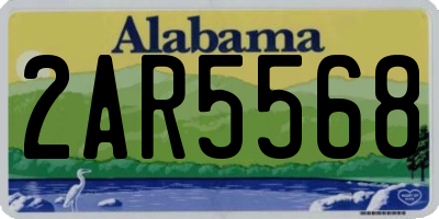 AL license plate 2AR5568