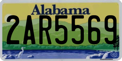 AL license plate 2AR5569