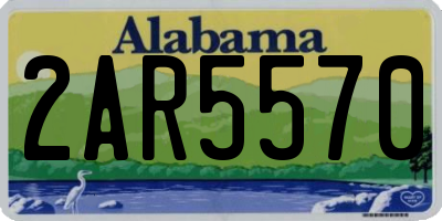 AL license plate 2AR5570