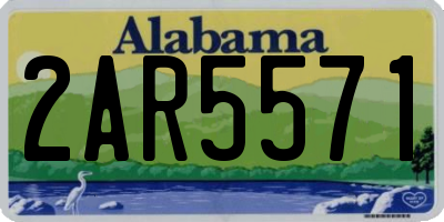 AL license plate 2AR5571
