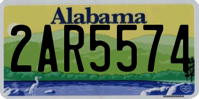 AL license plate 2AR5574