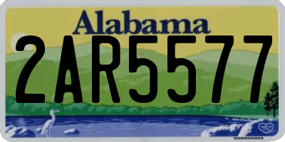 AL license plate 2AR5577
