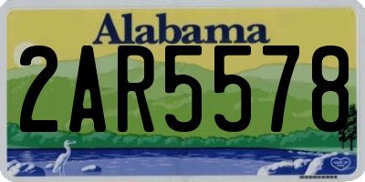 AL license plate 2AR5578