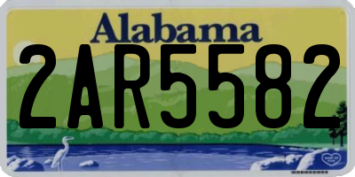 AL license plate 2AR5582