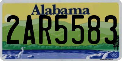AL license plate 2AR5583