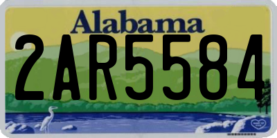 AL license plate 2AR5584