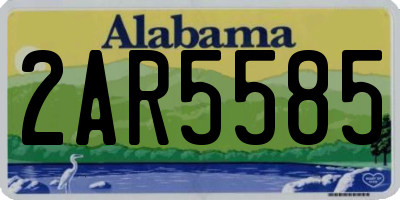 AL license plate 2AR5585