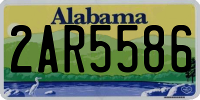AL license plate 2AR5586