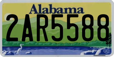 AL license plate 2AR5588