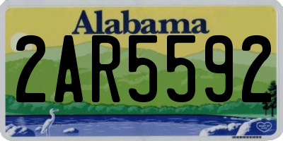 AL license plate 2AR5592