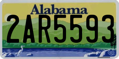 AL license plate 2AR5593