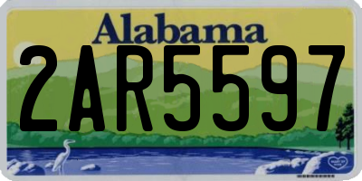 AL license plate 2AR5597
