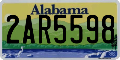 AL license plate 2AR5598