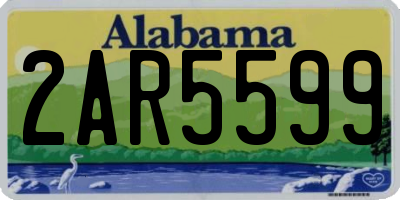 AL license plate 2AR5599