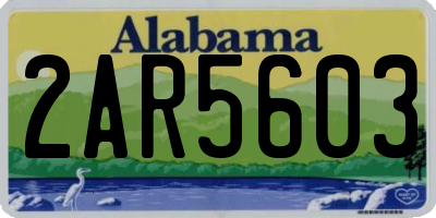 AL license plate 2AR5603